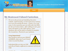 Tablet Screenshot of justmontessori.com